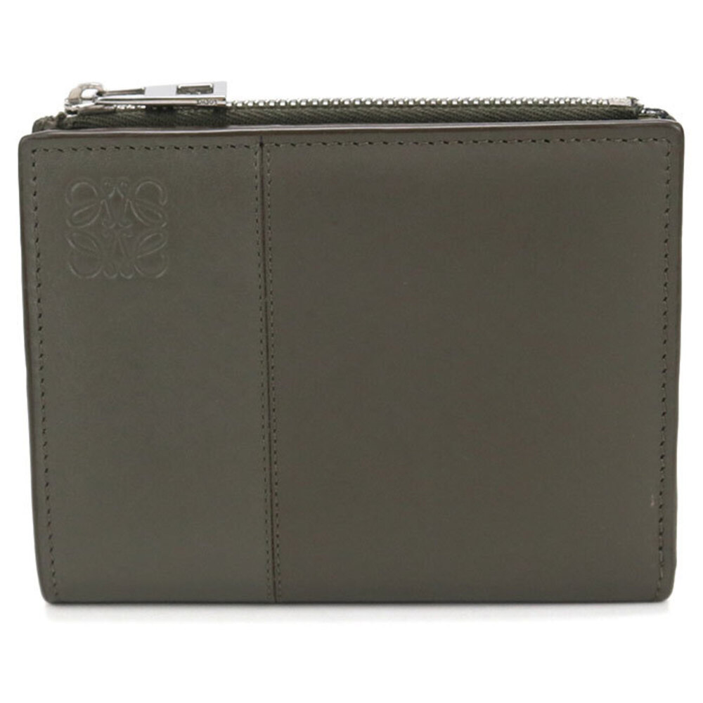 LOEWE (Loewe) Bi-fold Wallet, Slim Compact Anagram, Men's, Khaki